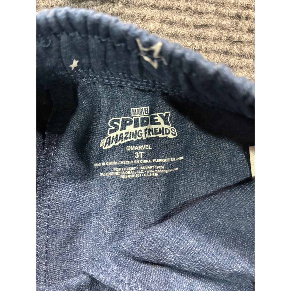 Cat & Jack Marvel Kids Shorts 3T Black Gray Star Blue 3 Pk Casual Summer Minimal - Picture 7 of 7